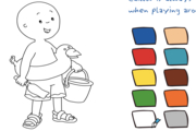 Caillou Coloring with Caillou