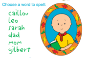 Caillou Spelling with Caillou